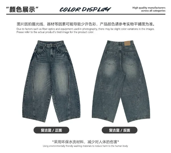 Design Vintage Wide-Leg Jeans Blue - 1