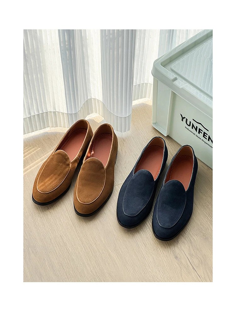 Design Suede Loafer Brown Casual Shoes - 20