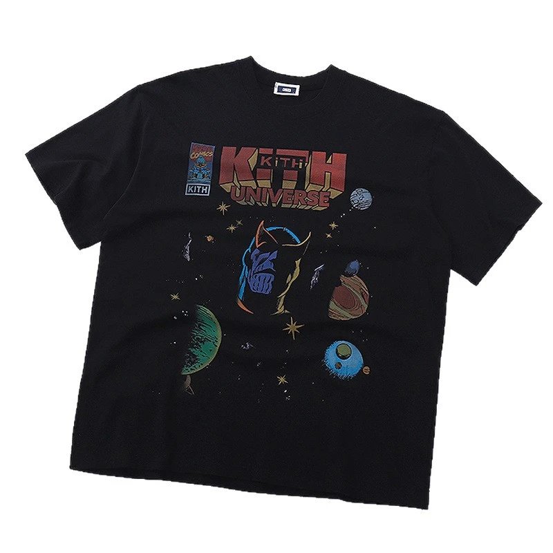 Kith Black Graphic Print T-Shirt Collection