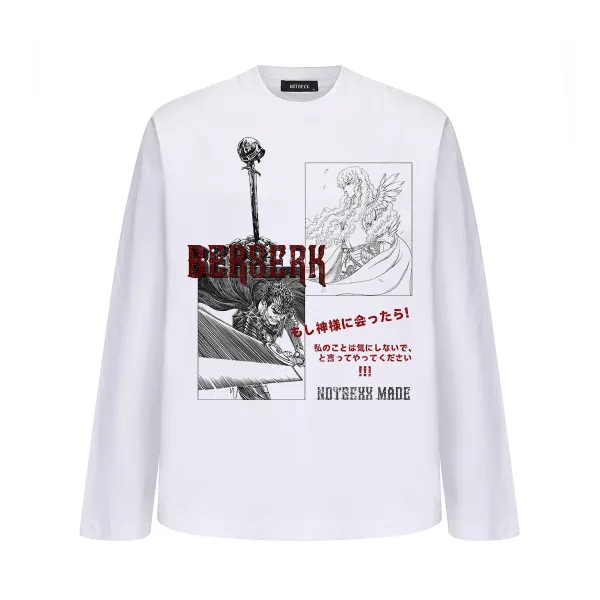 Design NOTSEXX x Berserk Long Sleeve T-Shirt Black T-Shirts - 11