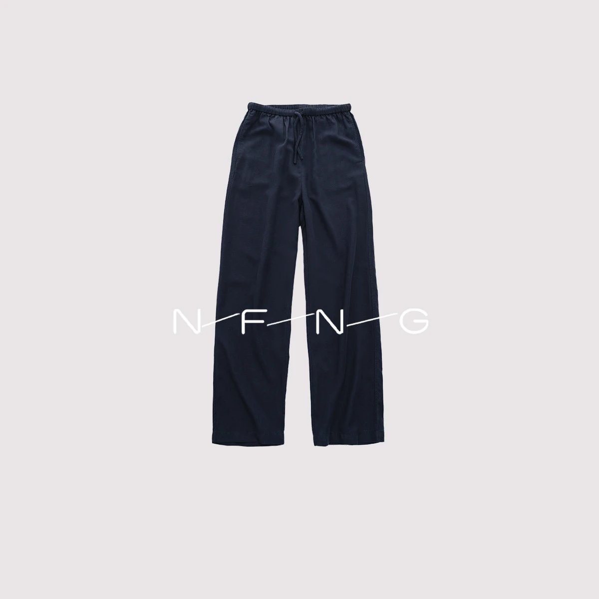 Design N.F.N.G Wide-Leg Drawstring Pants Light Blue Pants - 5