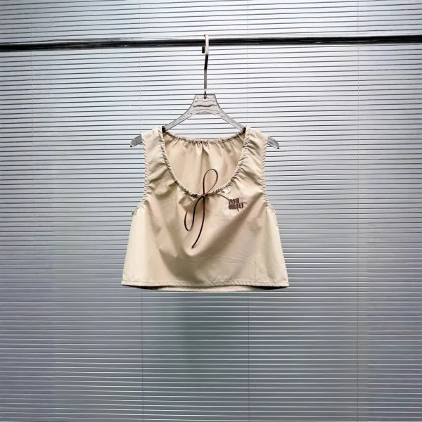 Design Drawstring Waist Skirt Beige Skirt - 6