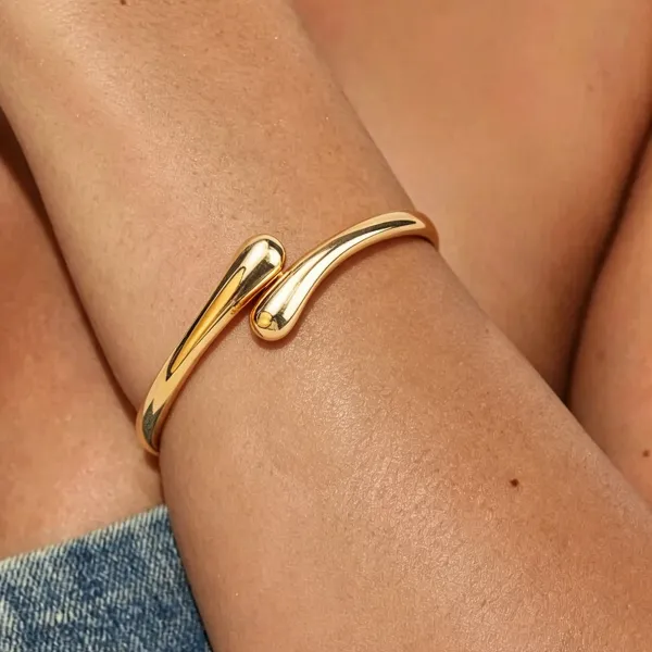 Design Teardrop Open Ring Gold Jewelry - 9