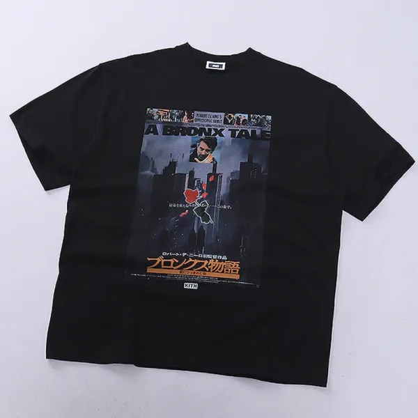 Kith A Bronx Tale Movie Poster Black T-Shirt - 1