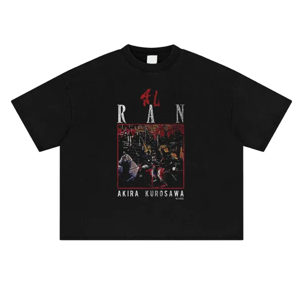 Design Akira Kurosawa 'Ran' Graphic T-Shirt Black T-Shirts - 1