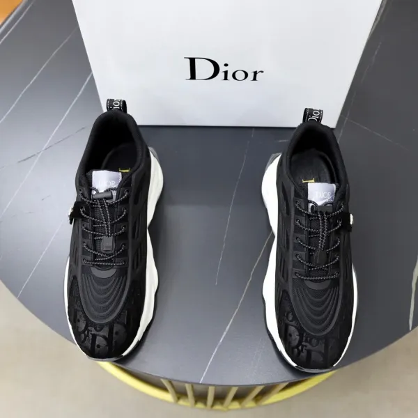 Dior B23 Low White Ice Blue Chunky Sneakers - 3