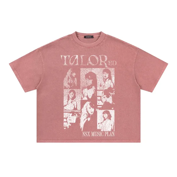 Design NOTGEXX Talor ED NSX Music Plan Graphic T-Shirt Dusty Rose T-Shirts - 1