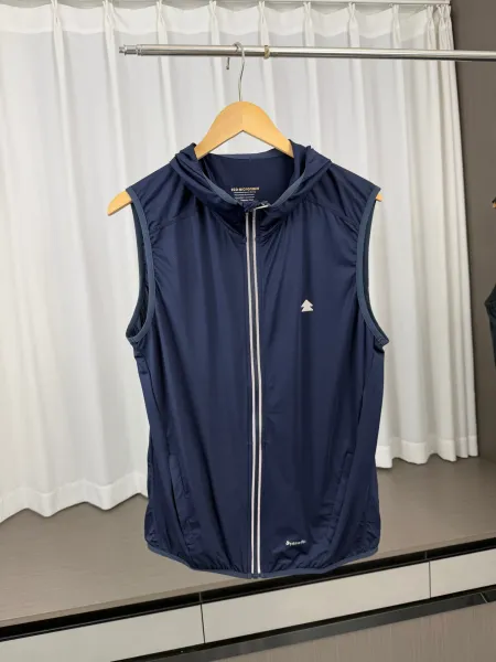 Design Dry Active Fit Hooded Vest Navy Blue Vest - 5
