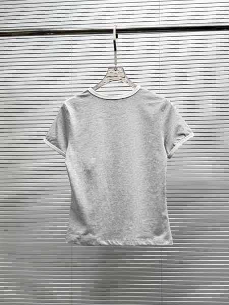 Design Ringer T-Shirt Gray with Dolphin Embroidery - 7