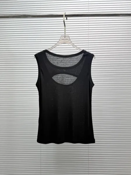 Design IUM Cut-Out Detail White Vest-Top Vest Top - 7