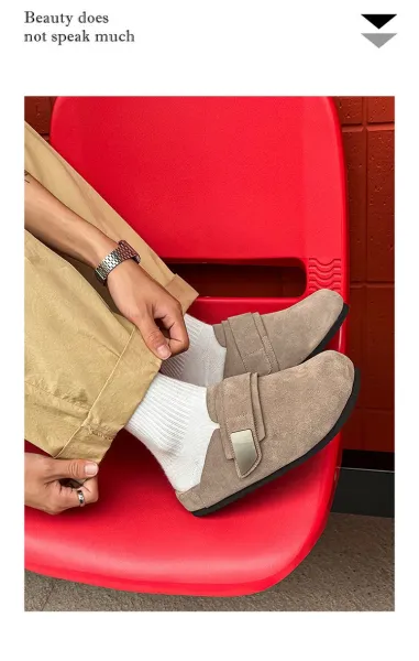 Design Suede Clog Slipper Black - 5