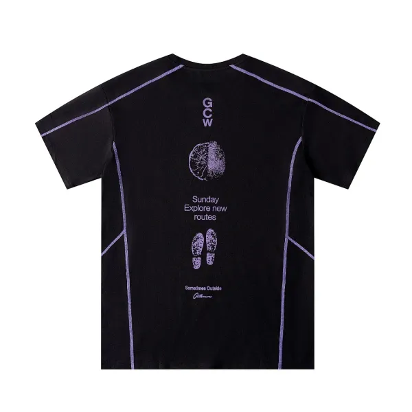 GCDS Sometimes Outside Technical T-Shirt Gray - 8