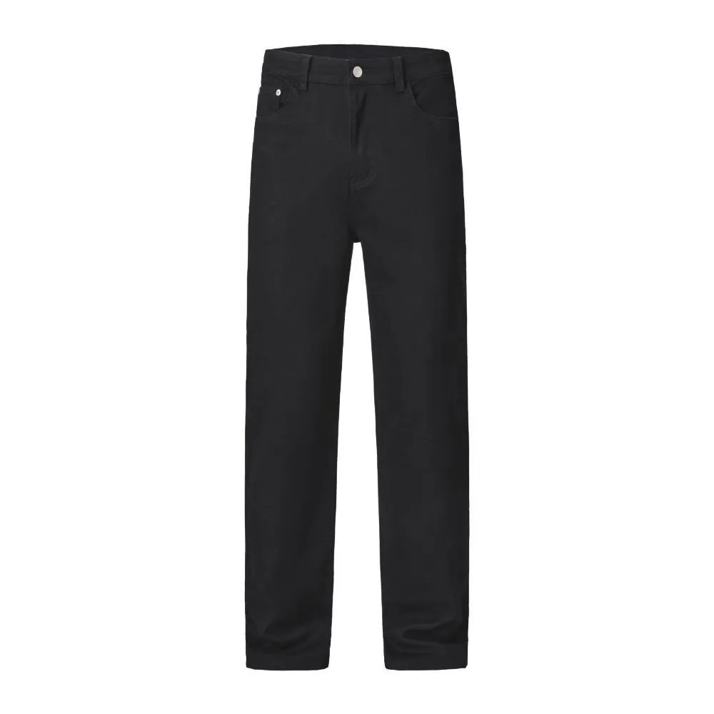 Design Wide-Leg Straight-Cut Black Pants - 50