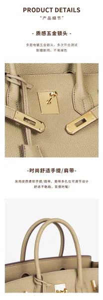 Hermès Birkin Bag Gris Perle Togo Leather Handbag - 26