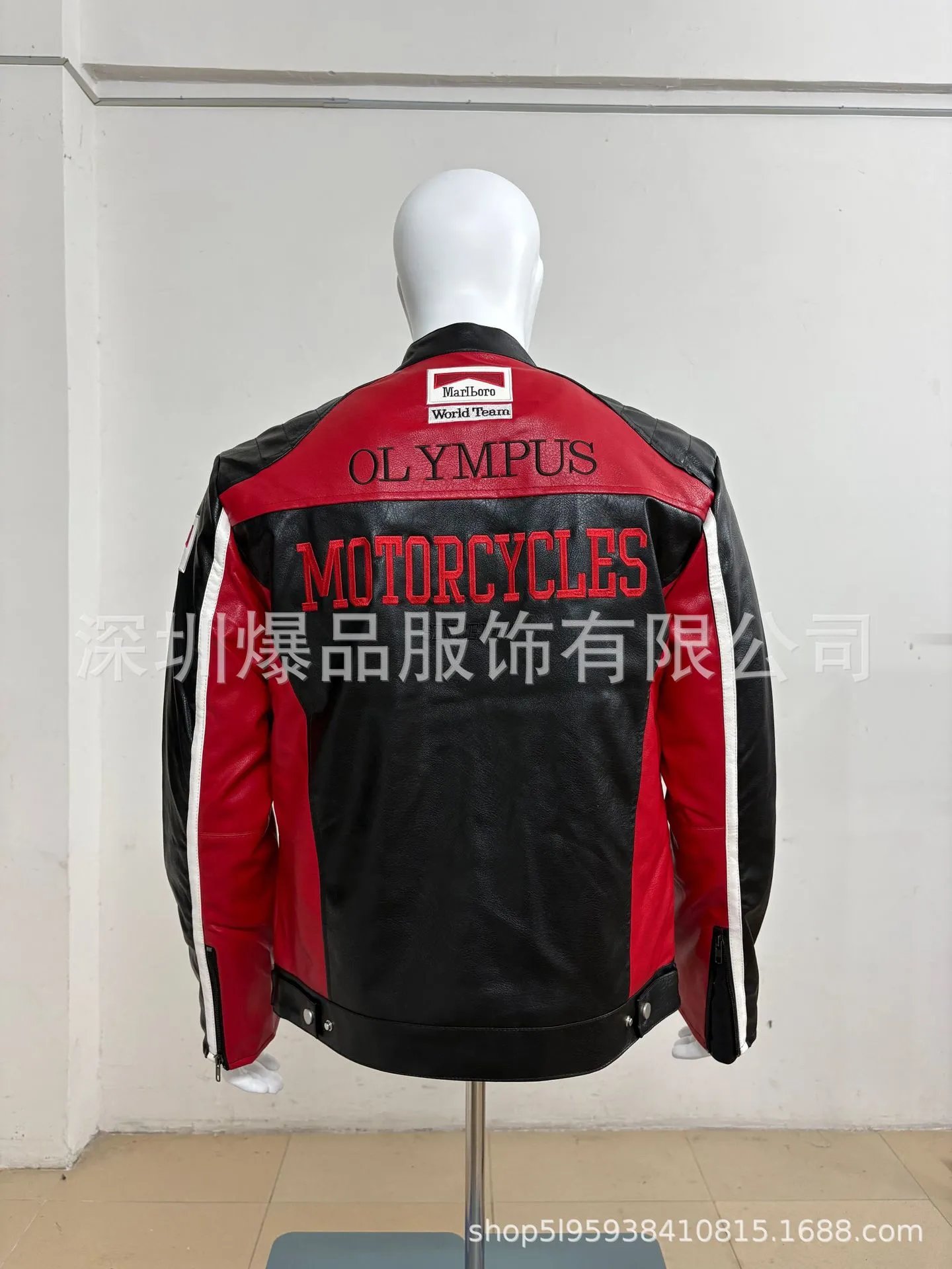 Design Mercedes-Benz x Motul Racing Leather Jacket White / Black Leather Jacket - 11