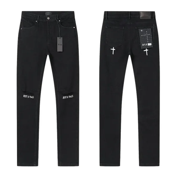 Design RTA Distressed Black Denim Jeans - 20