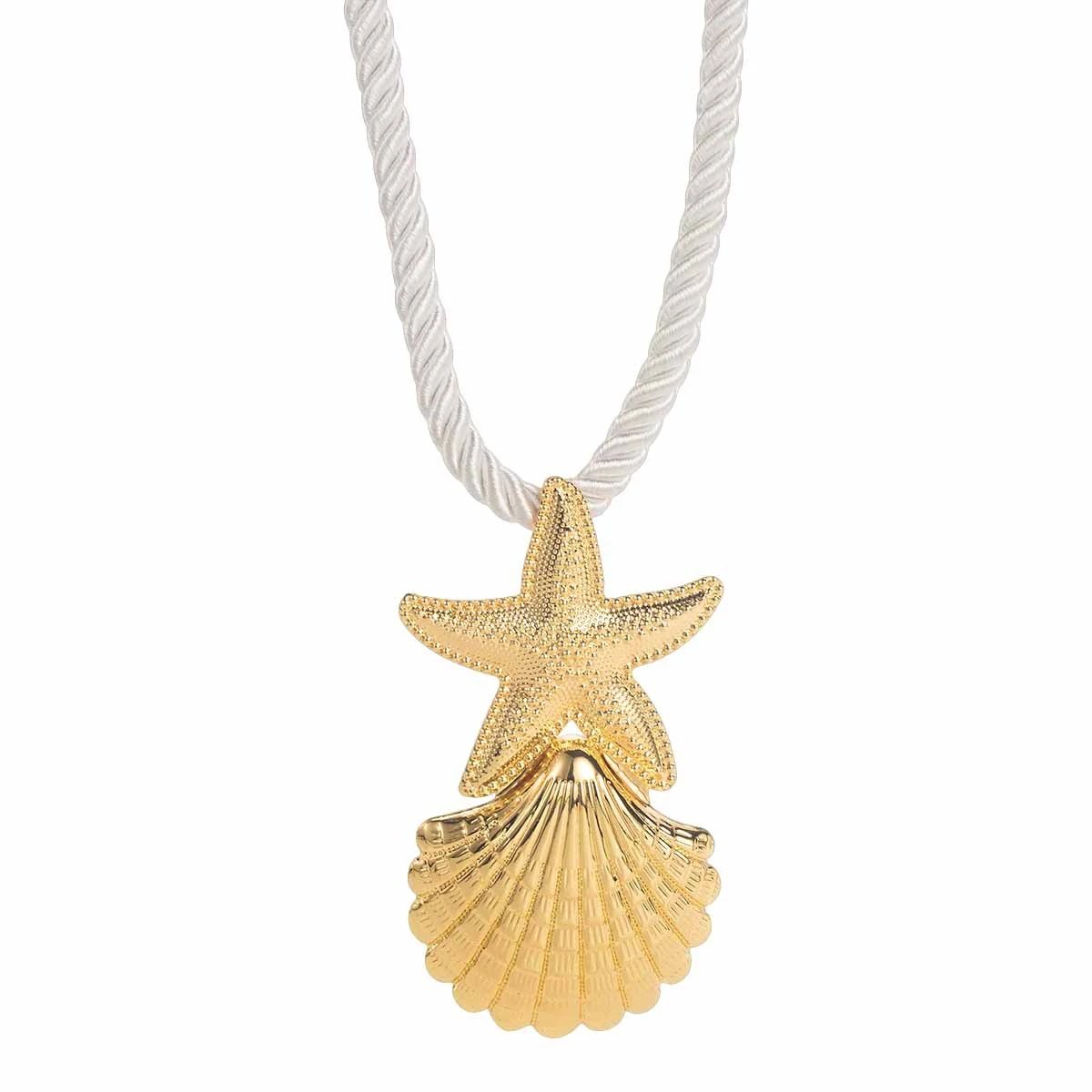 Sea Theme Pendant Necklace Assorted Colors Coastal Jewelry