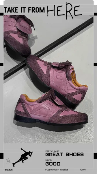 Design FOCP Purple Glitter Panel Sneakers - 2