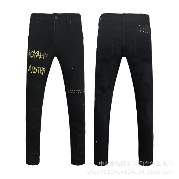 Design Royalty And The Black Embroidered Jeans - 1