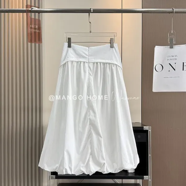 Design Mango Home Pleated A-Line Skirt Light Green Skirt - 10
