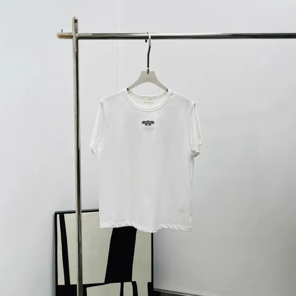 Design Minimalist Embroidered Logo Black T-Shirt Tops.t Shirts - 3