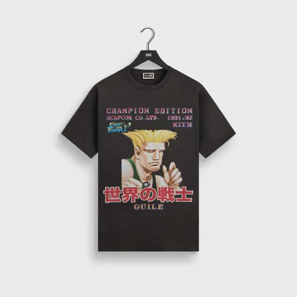 Kith x Capcom Street Fighter II Champion Edition Guile T-Shirt Black - 1