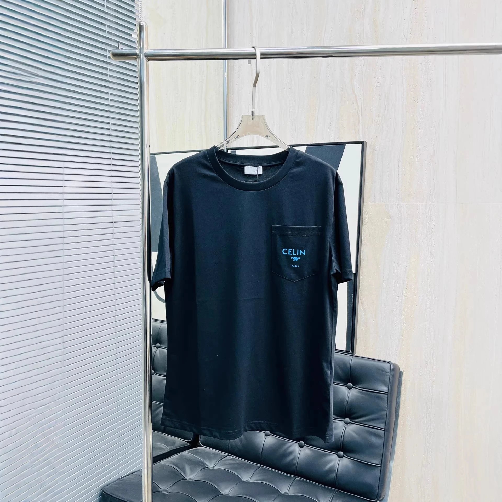 Celine Pocket Tee White Minimalist T-Shirt