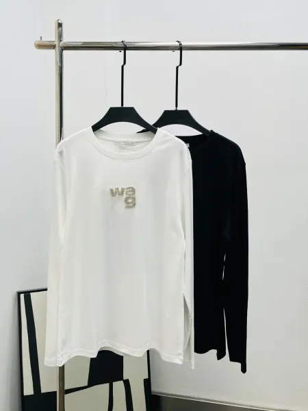 Alexander Wang Wa9 Embellished Black Long-Sleeve T-Shirt - 3