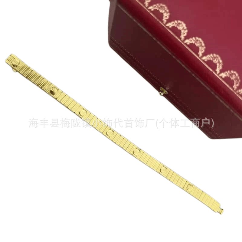 Gold Tone Silver Tone Ribbed Link Bracelet Classic
