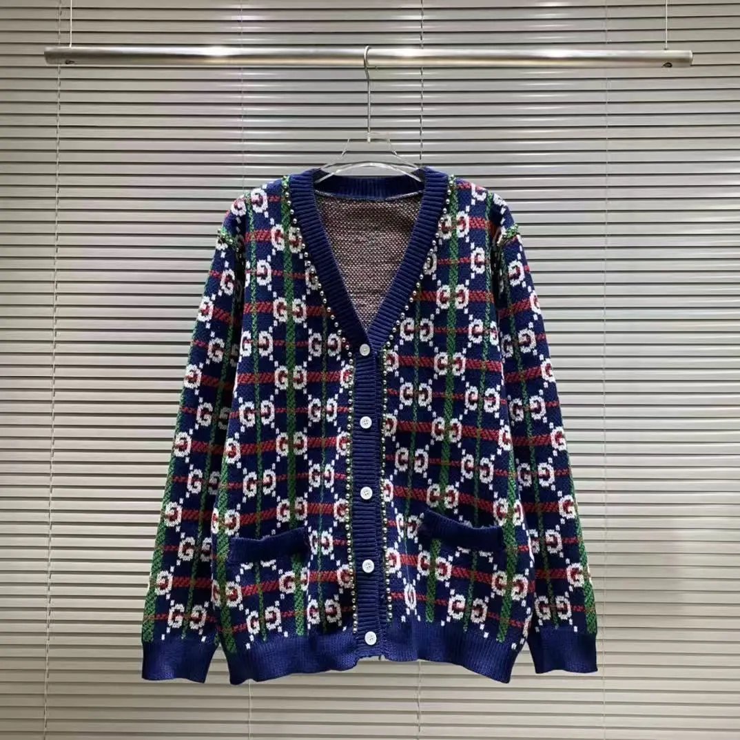 Gucci GG Monogram Green Knit Cardigan - 2