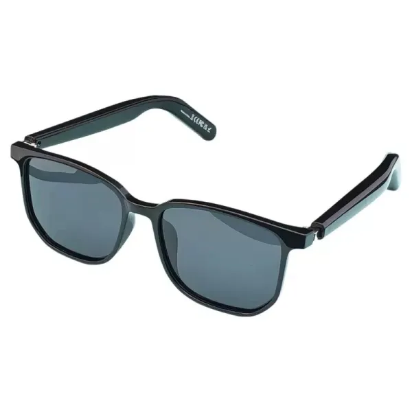 Design Rectangular Frame Black Sunglasses - 1