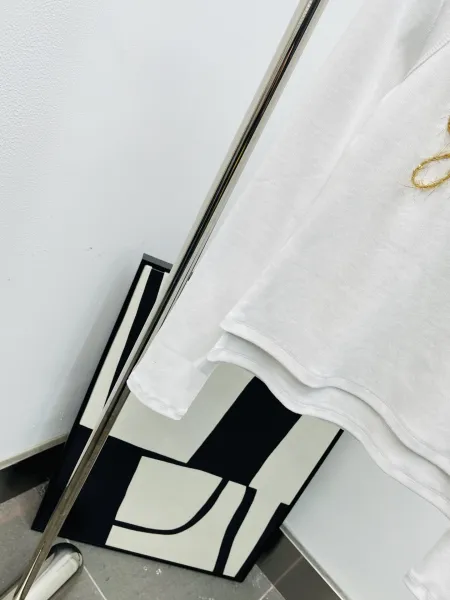 Acne Studios Gold Thread Embroidered White Long-Sleeve Top - 13