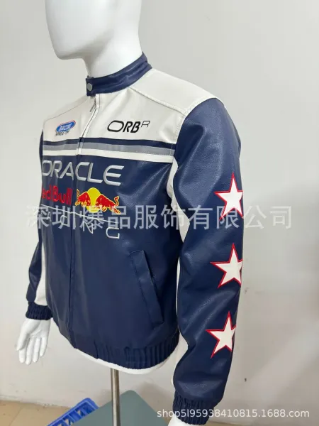 Design Mercedes-Benz x Motul Racing Leather Jacket White / Black Leather Jacket - 29