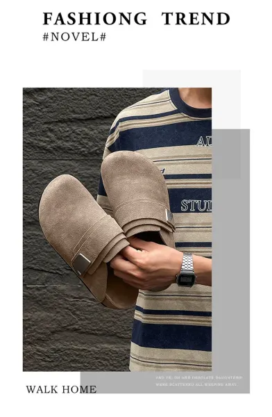 Design Suede Clog Slipper Black - 12