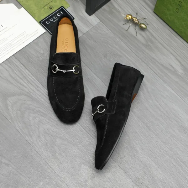 Gucci Horsebit Loafer Black Suede Loafers - 10