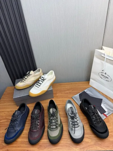 Prada Re-Nylon Mesh Sneakers Army Green - 7