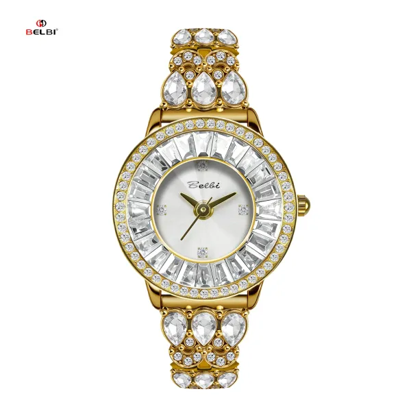 Design Belbi Crystal-Embellished Gold-Tone Quartz Watch Watches - 1