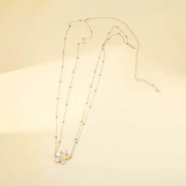 Design Silver Flower Charm Chain Waist Belt Jewelry - 11