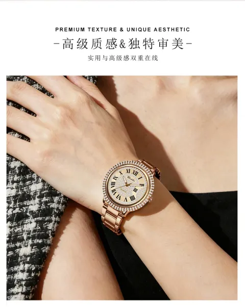 Design Belbi Crystal-Encrusted Roman Numeral Quartz Watch Silver Watches - 9
