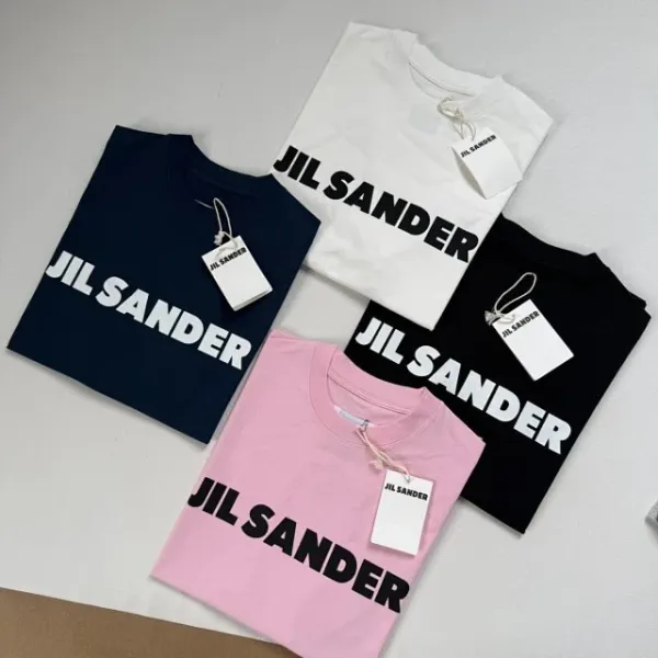 Jil Sander Logo Print Oversized T-Shirt Navy - 19