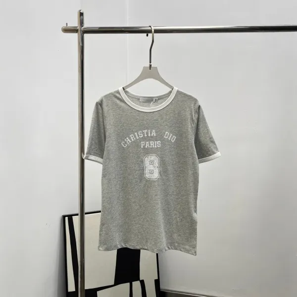 Dior Christia Dio Paris Ringer T-Shirt Gray - 1