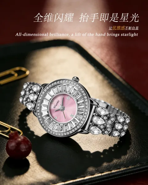 Design Belbi Crystal-Embellished Gold-Tone Quartz Watch Watches - 9