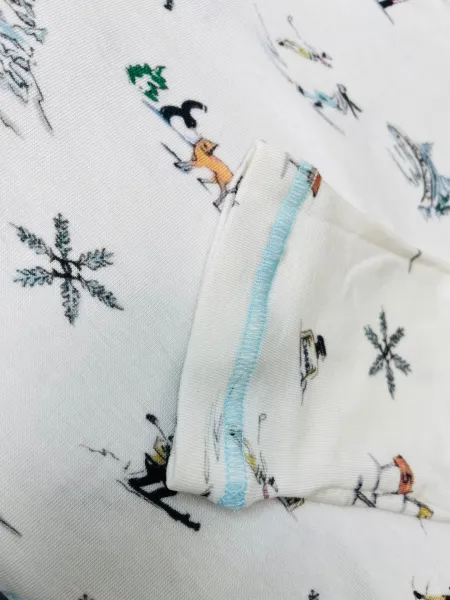 Design Ski Print Turtleneck Base-Layer White - 17