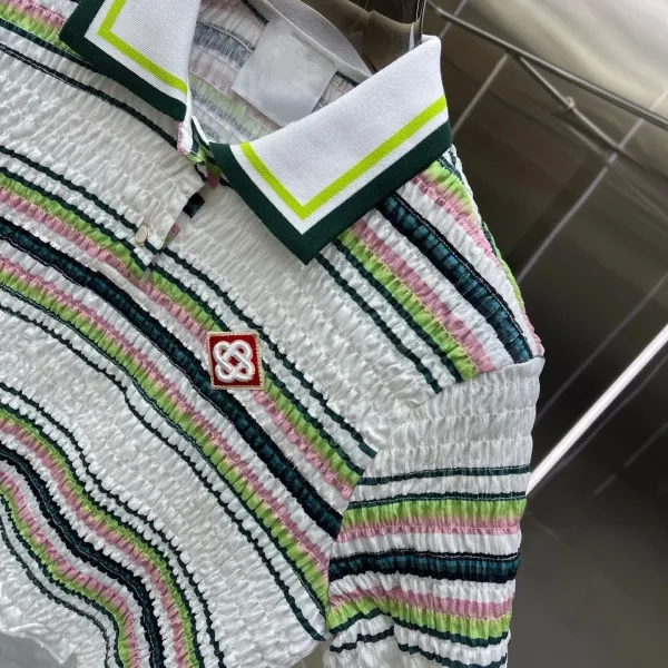 Design Asaplane Smocked Striped Polo and Shorts Set Multicolor Sets - 6