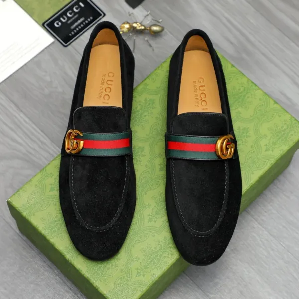 Gucci Horsebit Loafer Brown Suede Loafers - 3
