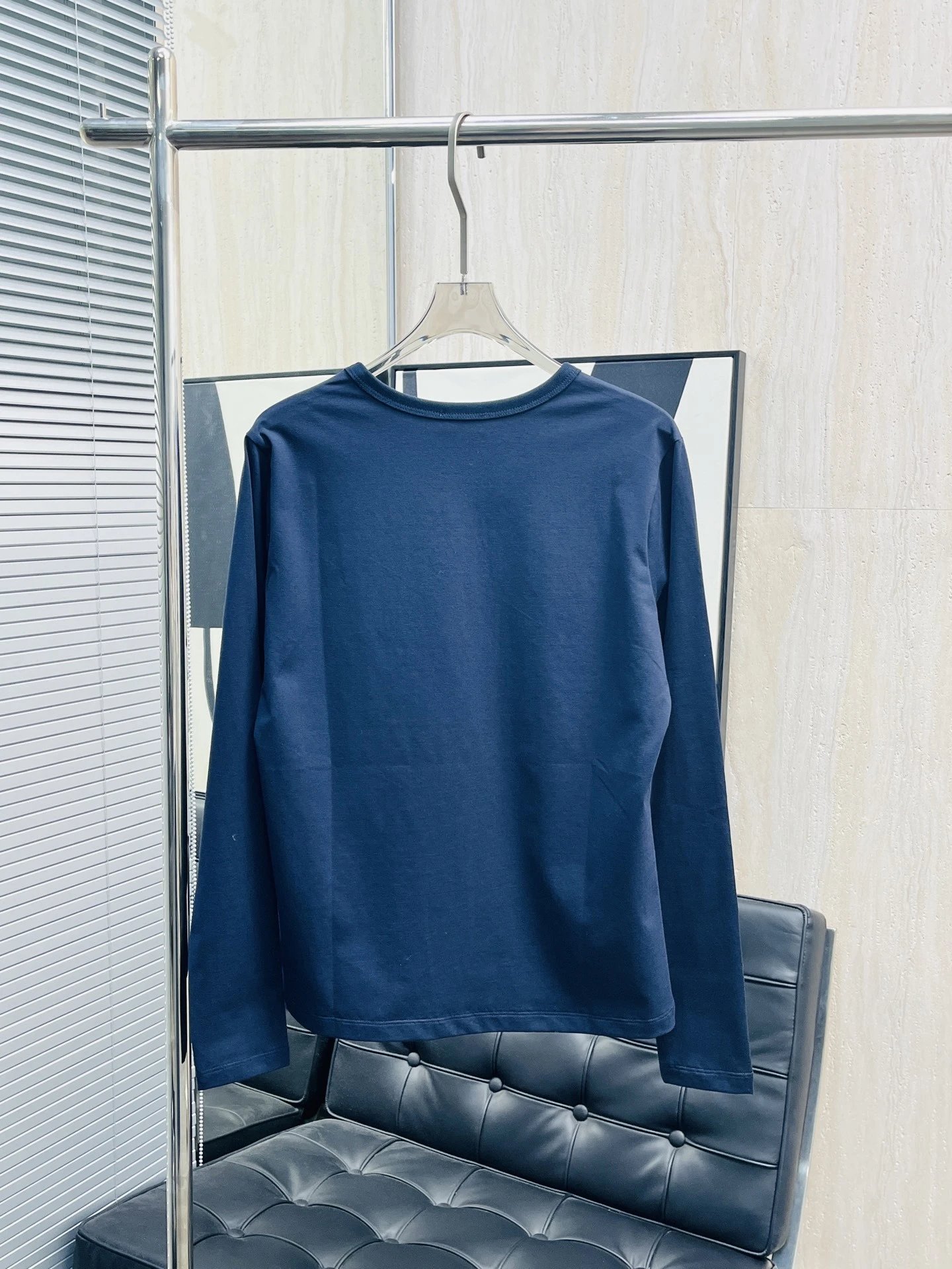 Design Long Sleeve Crewneck Top in Mauve Beige T-Shirts - 5