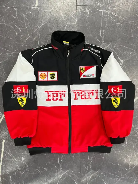 Scuderia Ferrari F1 Team Racing Jacket Red Black White Outerwear Jacket - 1