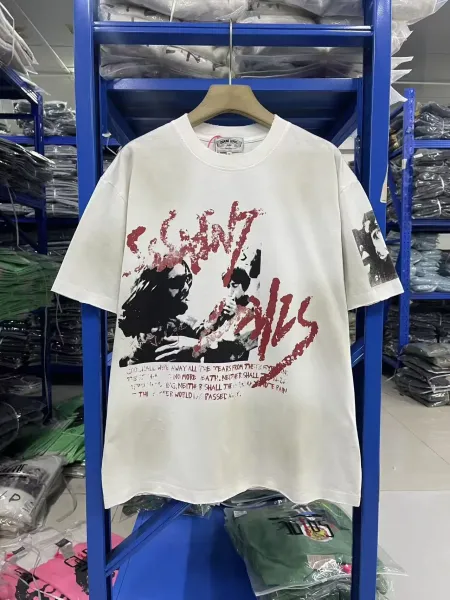 Saint Tears Graphic Print Oversized T-Shirt White - 17