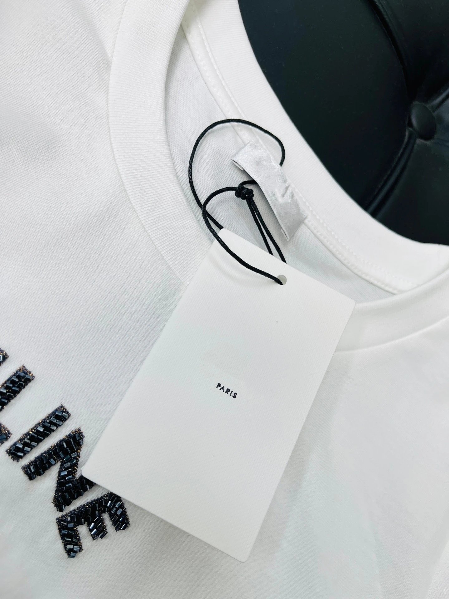 Design ELIN Logo Embroidered Black T-Shirt T-Shirts - 8
