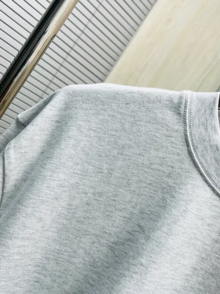 Design Bow Embroidery Crewneck T-Shirt Light Gray - 7